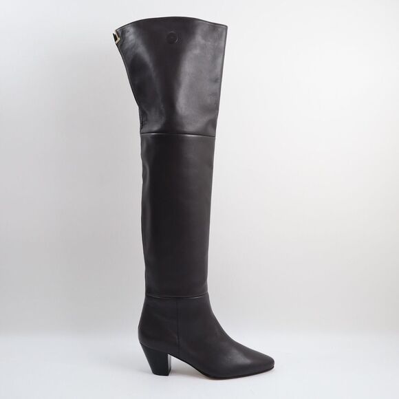 🔥LAFAYETTE 148 Nappa Leather Lucille Tall Icon Boots Grey 8.5US/38.5EU MSRP$898 - Picture 2 of 11